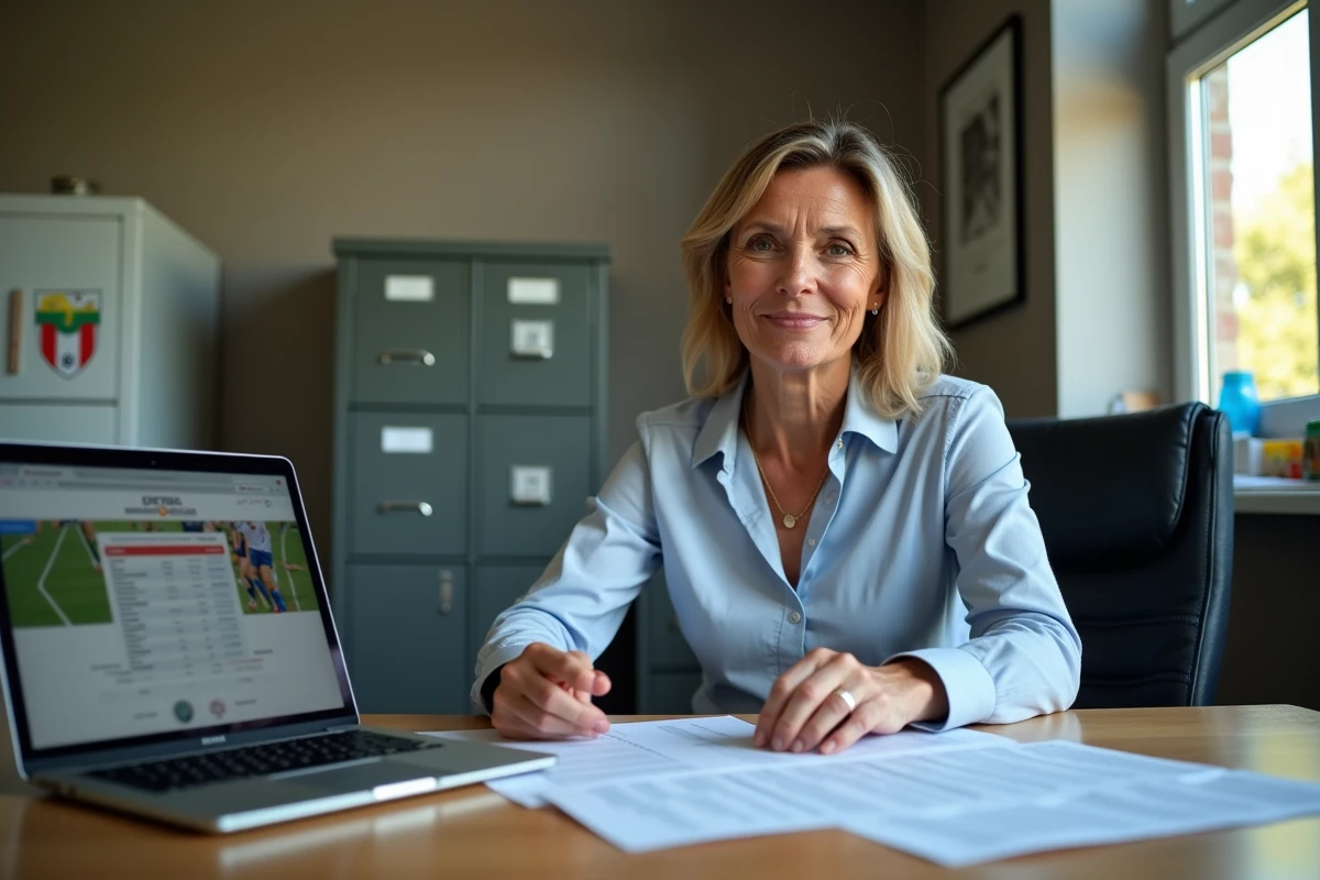 Responsable de club organisant les documents administratifs