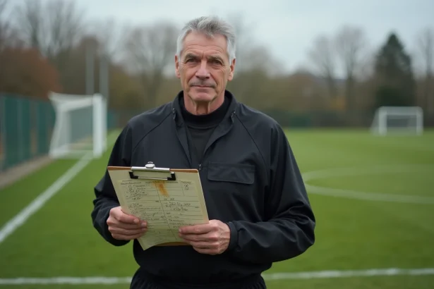 Arbitre de football du district de l'Aisne consultant les résultats d'un match sur un terrain régional