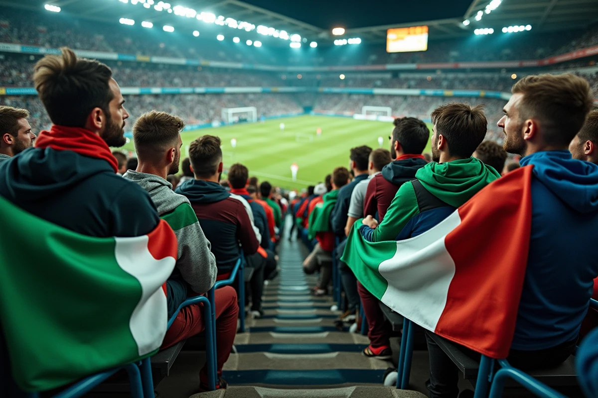 Supporters de l'OL et de l'ASSE face à face dans les tribunes lors d'un derby régional, rivalité la plus enracinée du football français