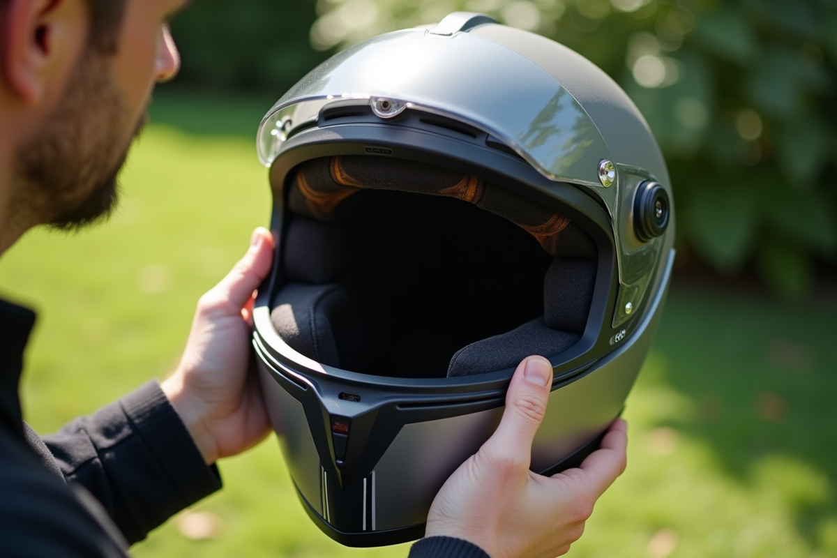 casque endommagé