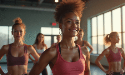 Groupe de femmes diverses en séance de fitness en salle