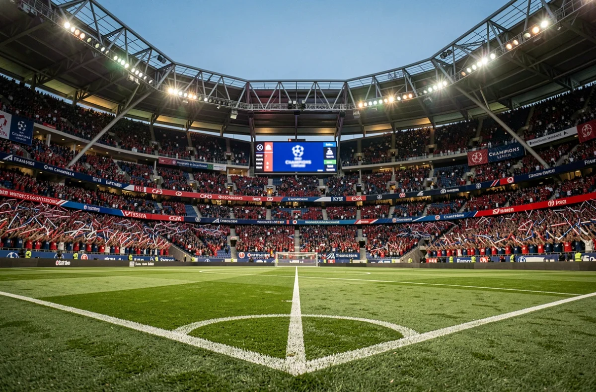 Stade du PSG plein de supporters pour un match de Ligue des champions 2026